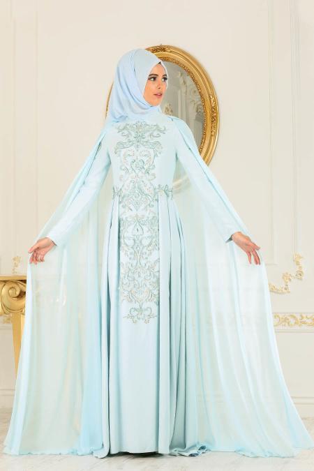 ice blue evening gowns