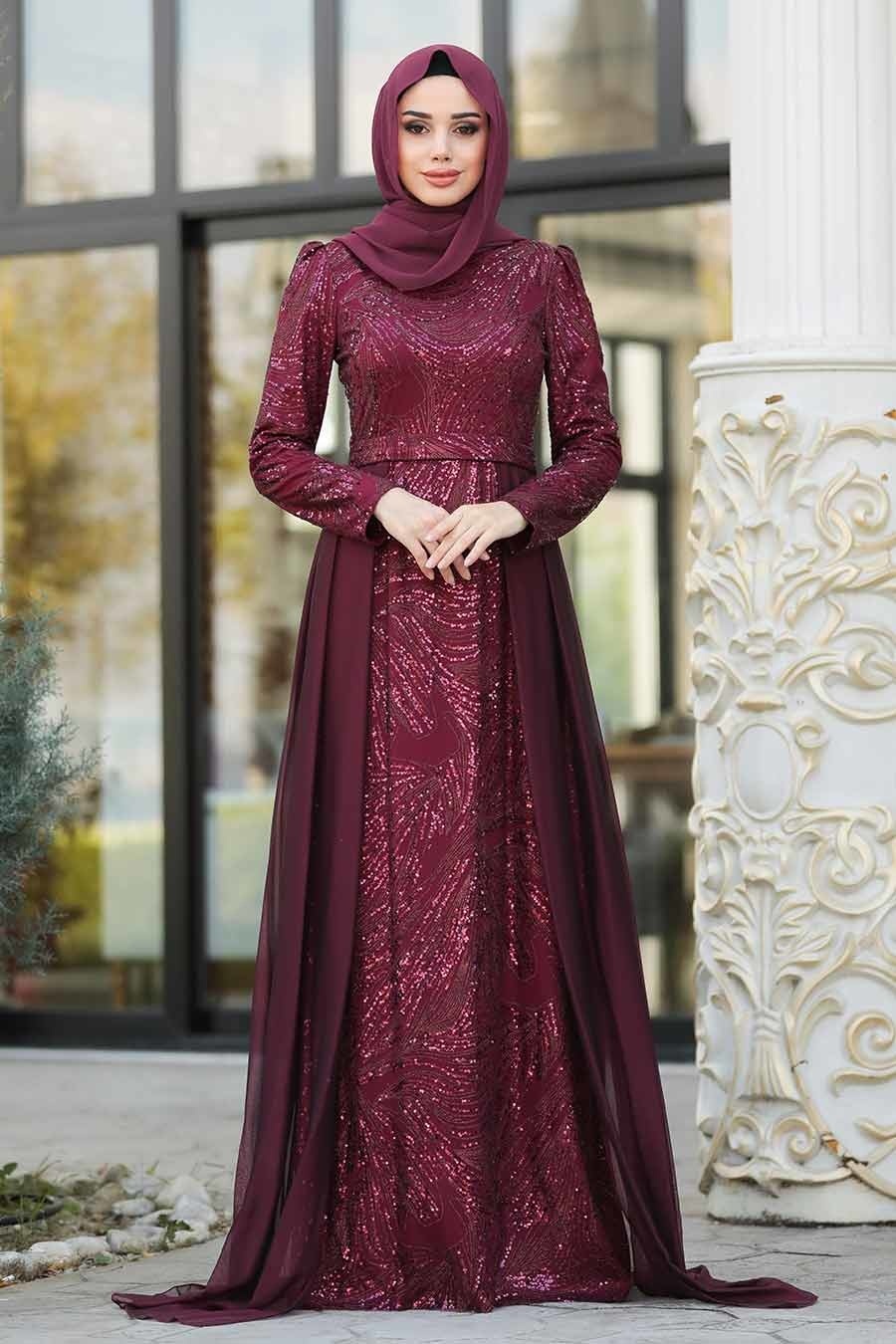 maroon dress hijab