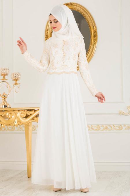 white hijab dress