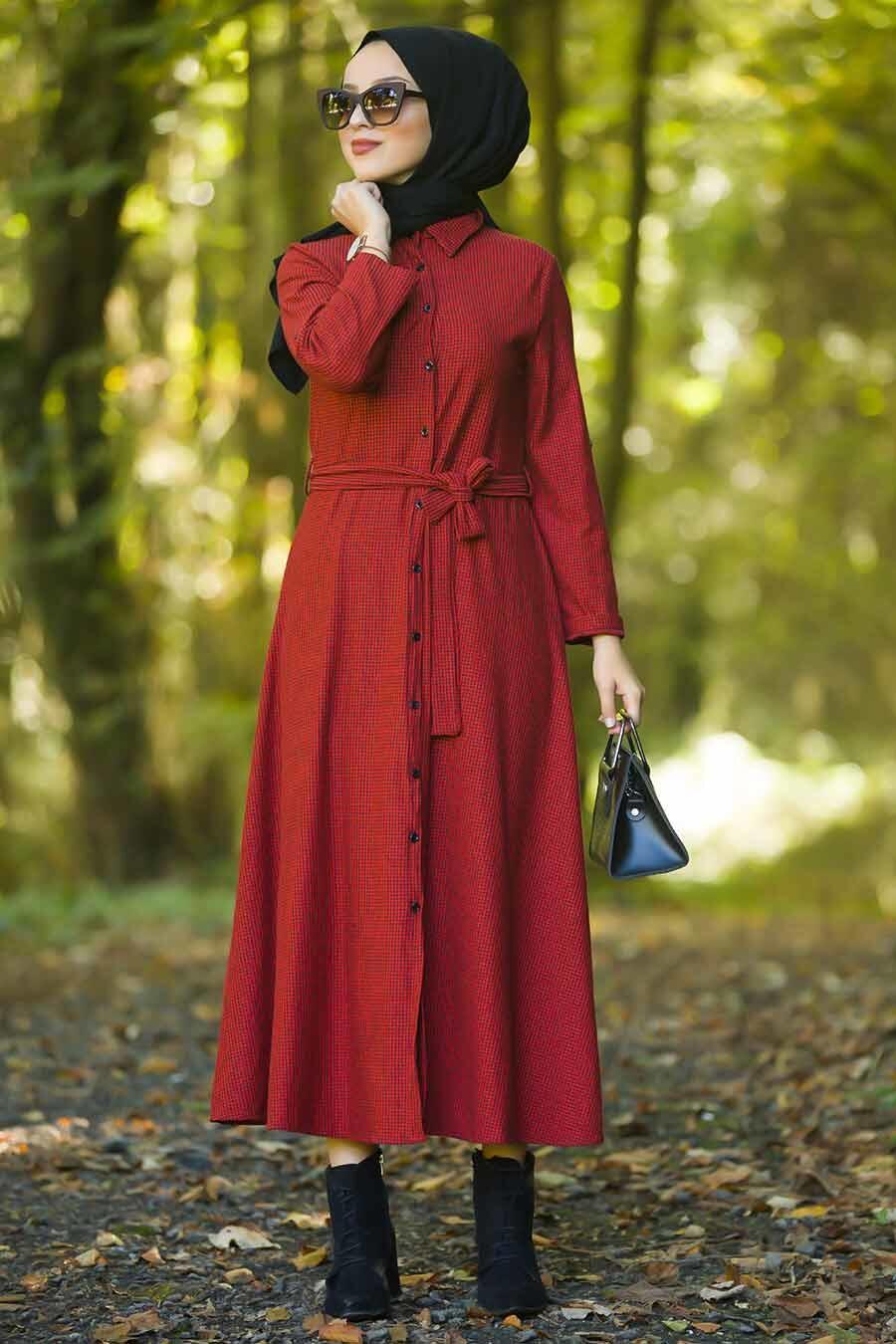 robe rouge hijab