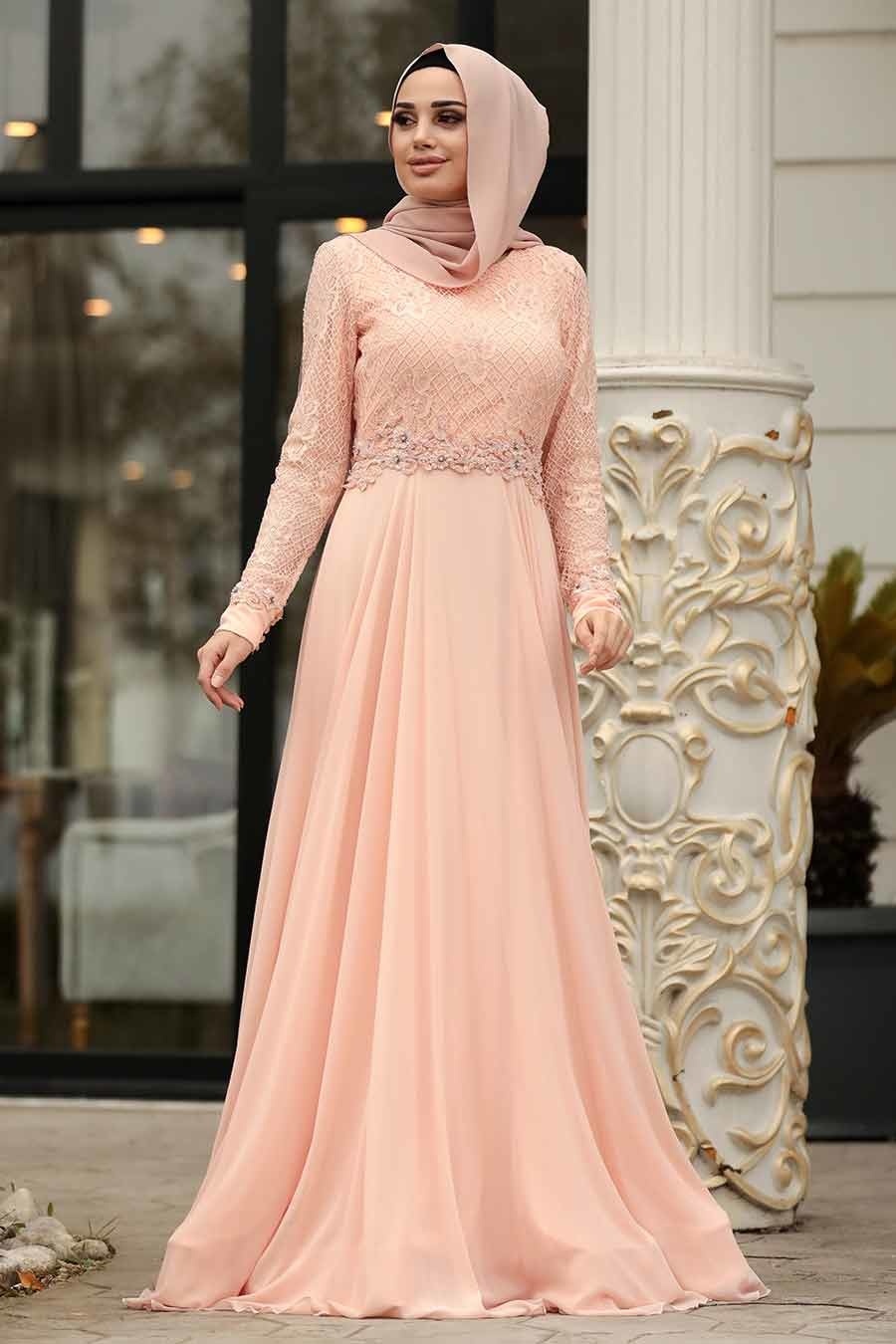 robe ceremonie saumon